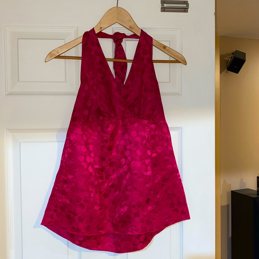 The Limited hot pink halter top